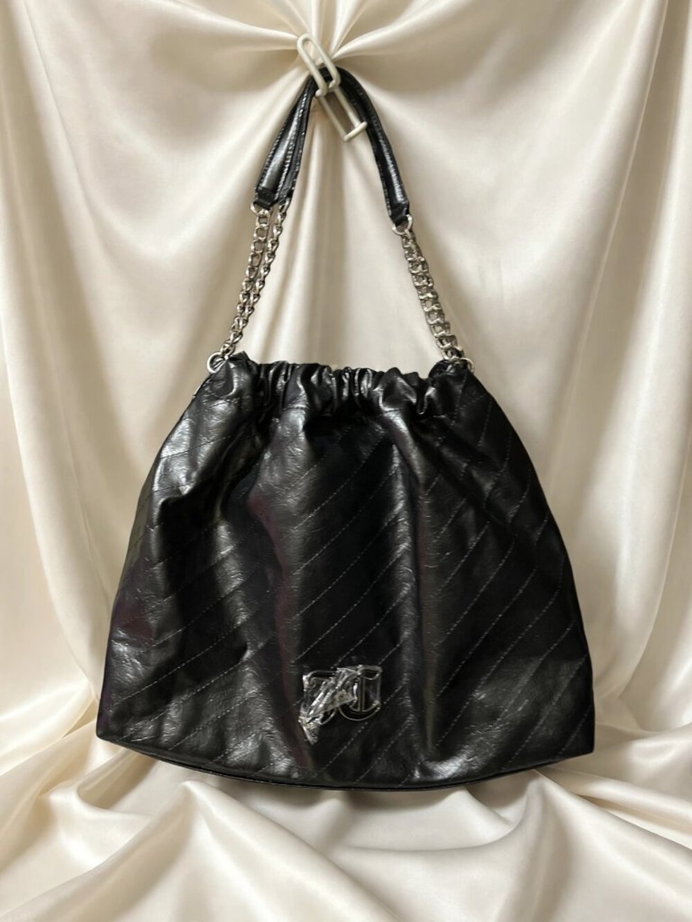 Juicy Couture Black Ruched Hobo NWT Quilted